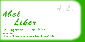 abel liker business card